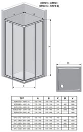    RAVAK SUPERNOVA SRV2-80 S (790x1850) ., , +Transparen