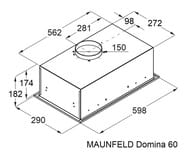  Maunfeld Domina 60 white (598x290x182) 1000 3/  -00022025