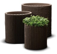 !   KETER CYLINDER PLANTERS SET S+M+L, , 