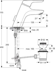 !Ideal Standard CERAMIX BLUE    A5646AA   135, /