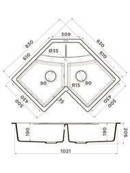  Omoikiri SUMI 83C BL (1021830206) , , , - 4993864