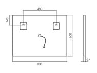  Silver Mirrors  (800600) LED-, ,  -00000942