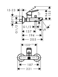  Hansgrohe Logis Loop 71244  / ,    , 