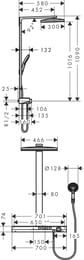   Hansgrohe Rainmaker Select E Showerpipe 460  , / 27106400