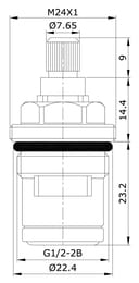 - IDDIS 998CR461SM , 180, 20 , G 1/2", M24, h=46  ()