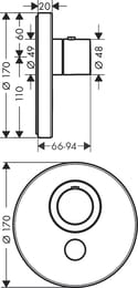  Axor ShowerSelect 36726000 Highflow  ,   , , 