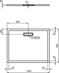 Ideal Standard   ULTRAFLAT 1000x800x25  ,   T4468V3