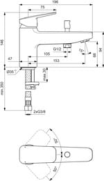 Ideal Standard CERAPLAN   / BD257XG , ,  