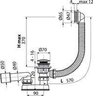    Alcaplast A505CKM click/clack /, . 40/50,    