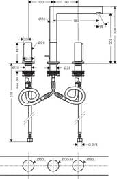  Axor Uno 45133000    3 ,  ,   200, 