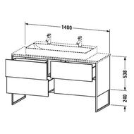    Duravit XSquare 1400538548 , 4 ,   XS4925M2222