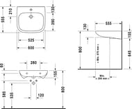  DURAVIT D-CODE 600555155 , 1 .  .,  23126000002