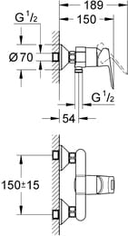  Grohe BauLoop 23340000  , ,  1/2" 