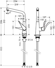  Hansgrohe Metris M71   320      14823000