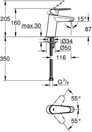  Grohe EuroDisc Cosmopolitan 3246920E  , , S-Size, 