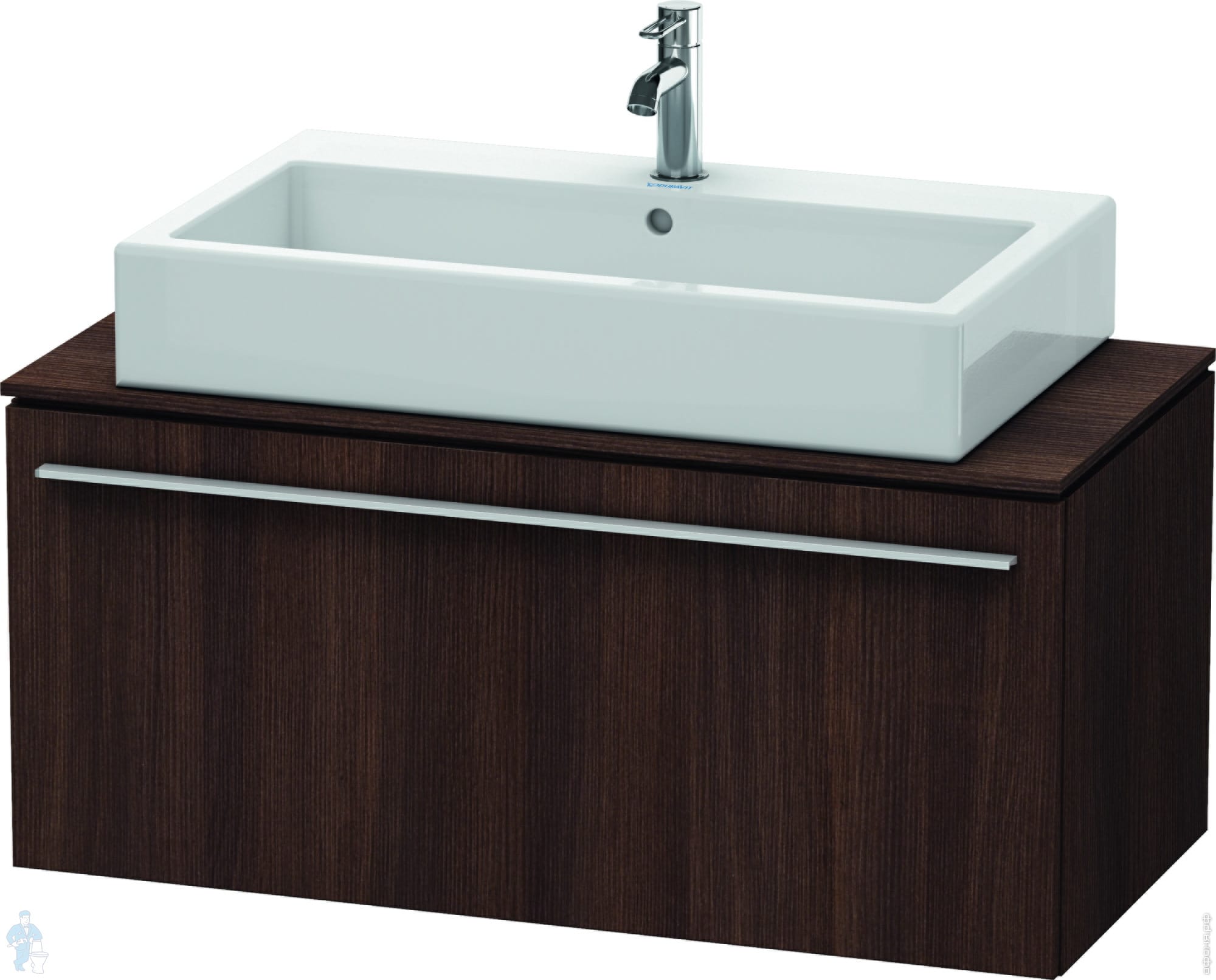 Тумба под умывальник Duravit x-large 800х448х468 подвесная, ящик, орех xl60520797