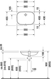    DURAVIT D-CODE 560400190  . , 0338560000