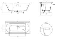   Salini Ornella Axis Kit 180 103521M 1800800600 S-Stone,  