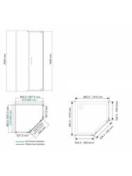   WasserKRAFT Wiese 1000x1000x2000  /  84P38