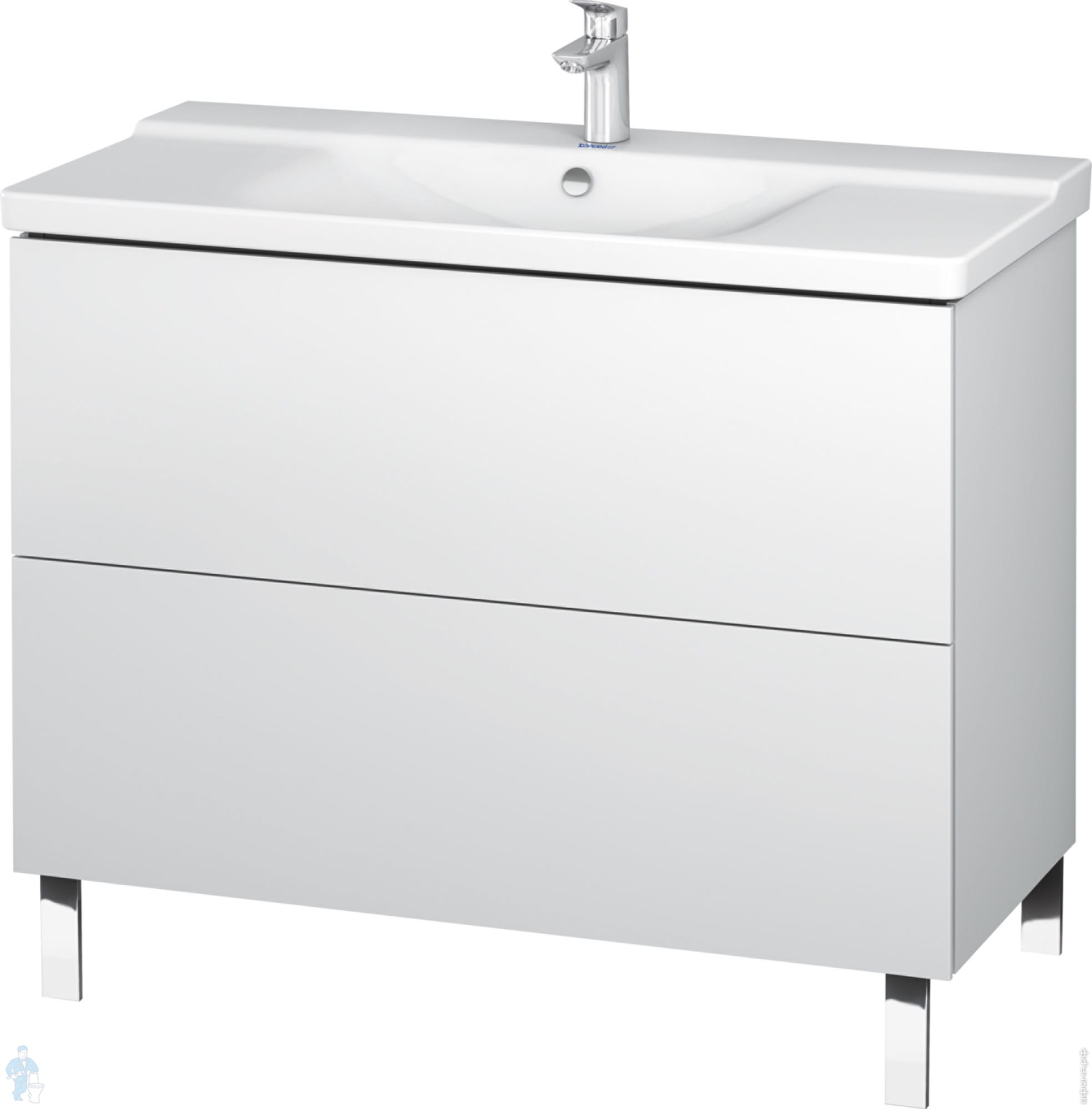 Тумба с раковиной Duravit l -Cube 80 графит один ящик