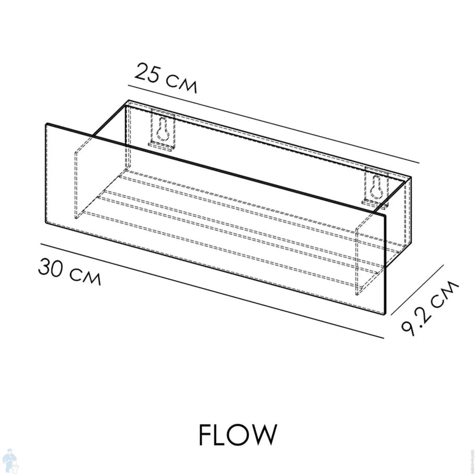 Полка FLOW Skyline Mono 300х92х90 настенная, 1 отсек, белый Fl-sky-m30-б |  Афоня.рф, цена 6 900 руб.