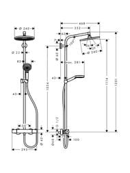   Hansgrohe Crometta S 240 Showerpipe   /,   . 27267000