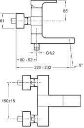  Jacob Delafon STRAYT  /,  E45370-CP