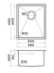  Omoikiri TAKI 38-U/IF GB (380440200) , , 4997016