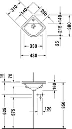   DURAVIT STARCK 3 430380160   ,  0752440000