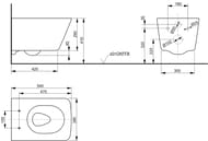   TOTO SP Series (380x540x410) Tornado Flush,   CW532Y