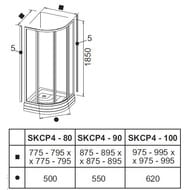   RAVAK SUPERNOVA SKCP4-80 (795x795x1850)  , , +Transparent