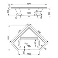   VAGNERPLAST CAVALLO CORNER 140 (14001400450) ,  VPBA140CAV3X-04