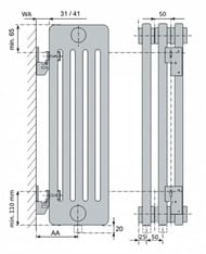   Purmo Delta 4  . RAL7024 AZ13DZ952233100R7024