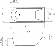   AM.PM Spirit 150x70 .W72A-150-070W-A2  /