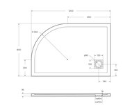     BELBAGNO TRAY-MR-UNO-RH-120/80-550-35-W-L-CR ,