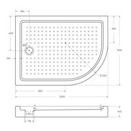    CEZARES (1200900150)  TRAY-A-RH-120/90-550-15-W-L