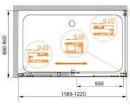   CEZARES PREMIER-SOFT (1180-1220x880-900x2000) W-AH-1-120/90-C-Cr-IV  /