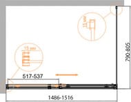   CEZARES DUET SOFT-M-AH-1-150/80-C-Cr (1486-1516x790-805)x1950  /