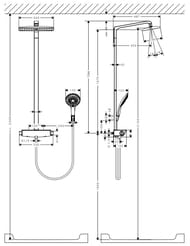   Hansgrohe Raindance Select E 360 Showerpipe   / 27112400