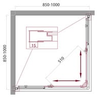   BelBagno Unique 850-900850-9001900  /. UNIQUE-A-2-85/100-P-Cr