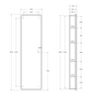   BelBagno MARINO 4551501600 , , 1  SPC-MAR-450/1600-1A-LED-TCH