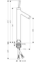  Axor Starck 10129000  -,  250 ,   , 