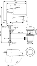    Ideal Standard Ceraplan BD205AA , /, Blue Start, 