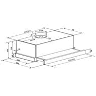  Maunfeld Clyde 60 Glass White (600x305x176) 520 3/ , -00022044