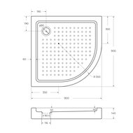    CEZARES (900900150) ,   TRAY-A-R-90-550-15-W-W0