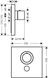  Axor ShowerSelect 36716000 Highflow  , , , 2 , 