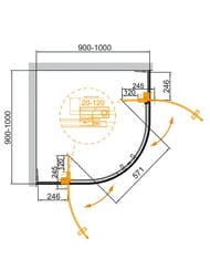   CEZARES SLIDER (900-1000900-10001950) R-2-90/100-C-Cr  .,  