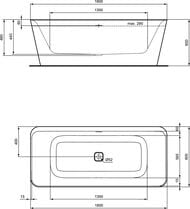   Ideal Standard Lux TONIC II 1800800600  , Click-Clack K8725V3