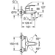   Grohe Eurosmart 2015    ,   ,  124446