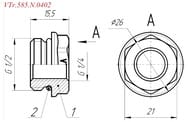  VALTEC 1/2"  1/4",  EPDM , ., VTr.585.N.0402